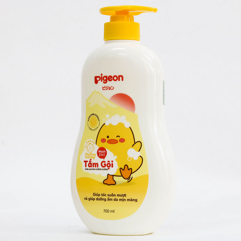 Sữa tắm gội Pigeon 2 trong 1 chiết xuất hoa hướng dương 700ml thương hiệu PIGEON