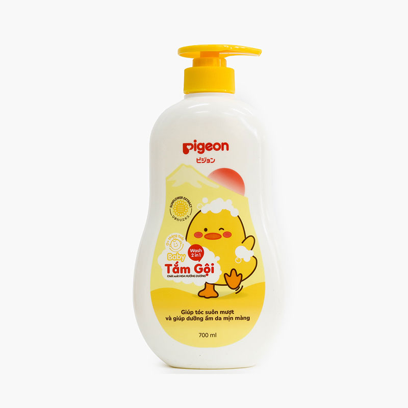 Sữa tắm gội Pigeon 2 trong 1 chiết xuất hoa hướng dương 700ml