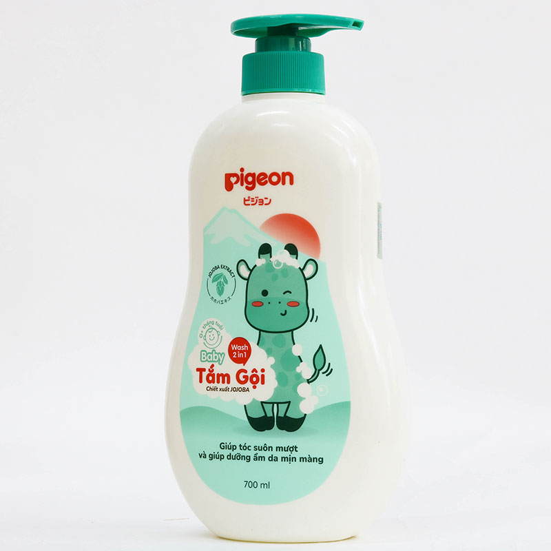Sữa tắm gội Pigeon 2 trong 1 chiết xuất Jojoba 700ml thương hiệu PIGEON