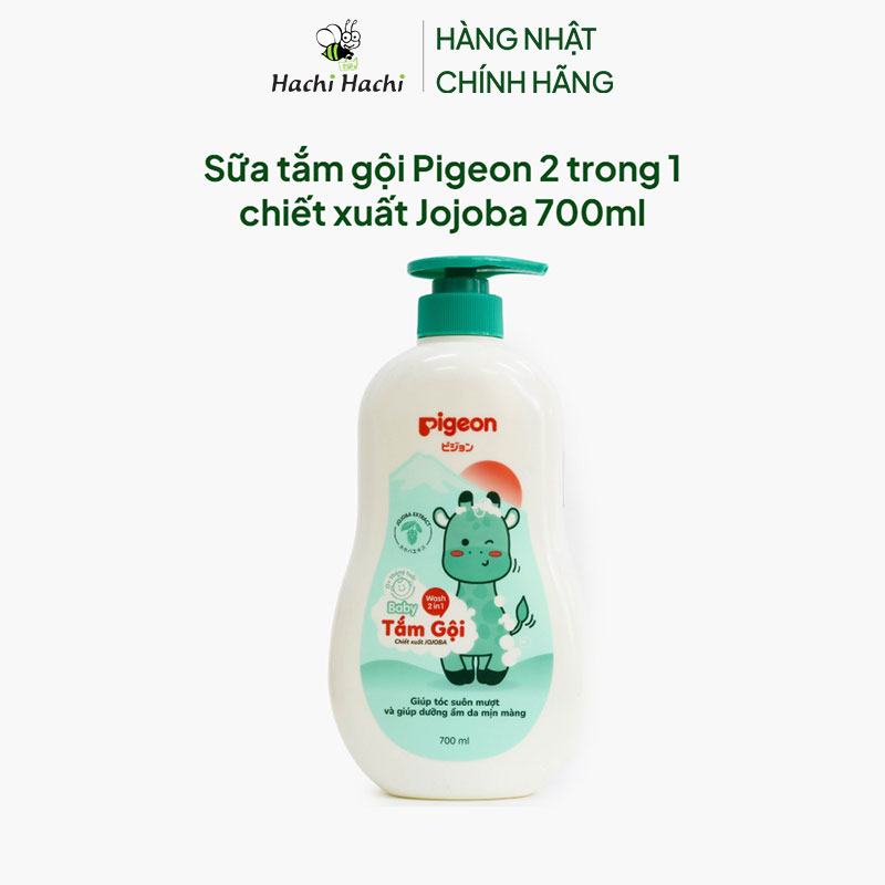 Sữa tắm gội Pigeon 2 trong 1 chiết xuất Jojoba 700ml thương hiệu PIGEON