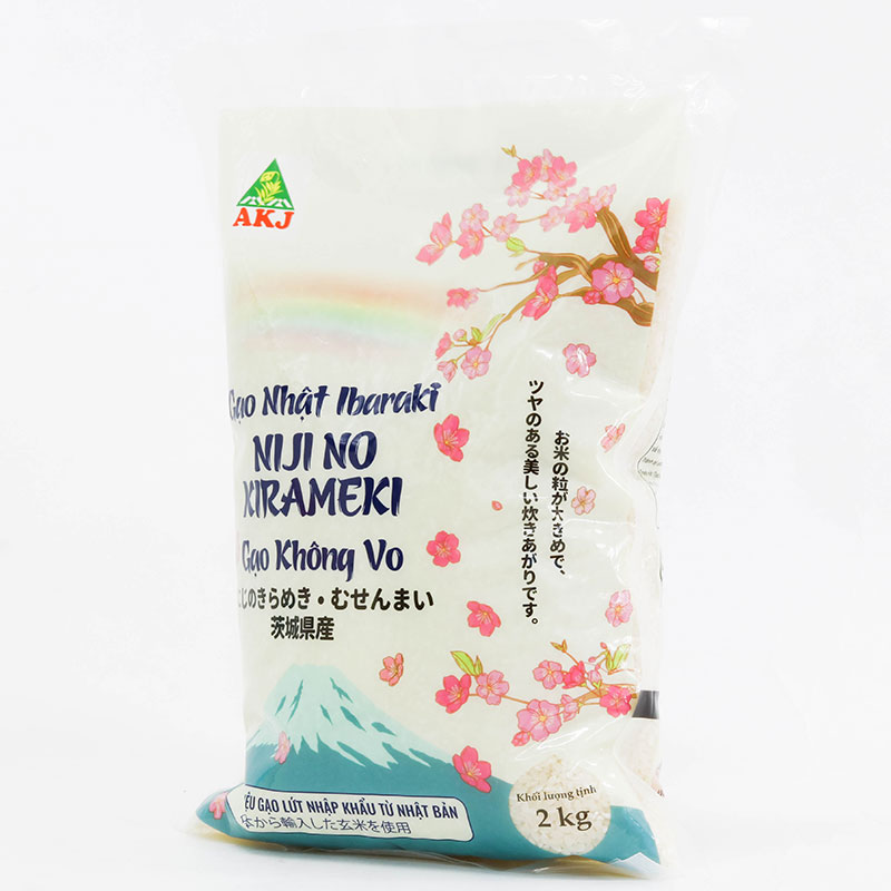 Gạo Nhật Ibaraki Niji No Kirameki Gạo không vo 2kg thương hiệu 
