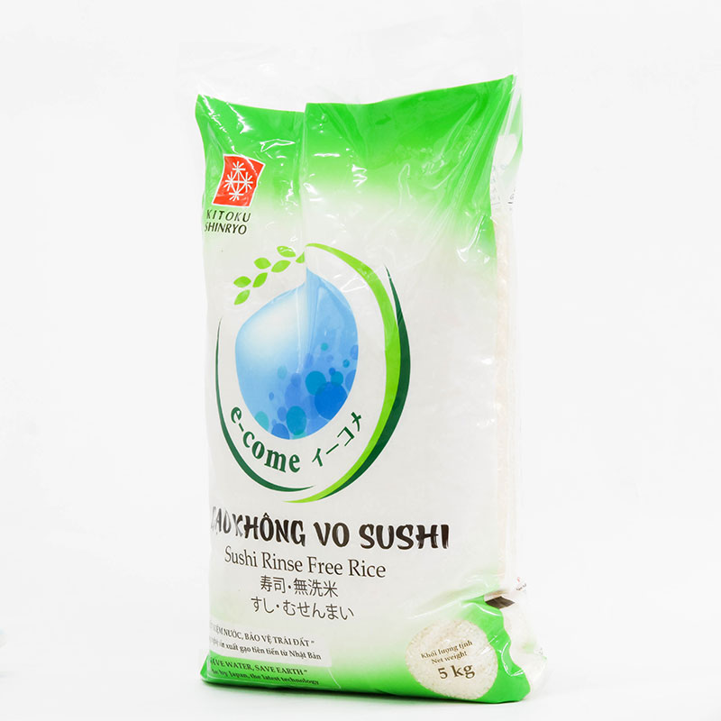 Gạo không vo Sushi 5kg thương hiệu KITOKU SHINRYO