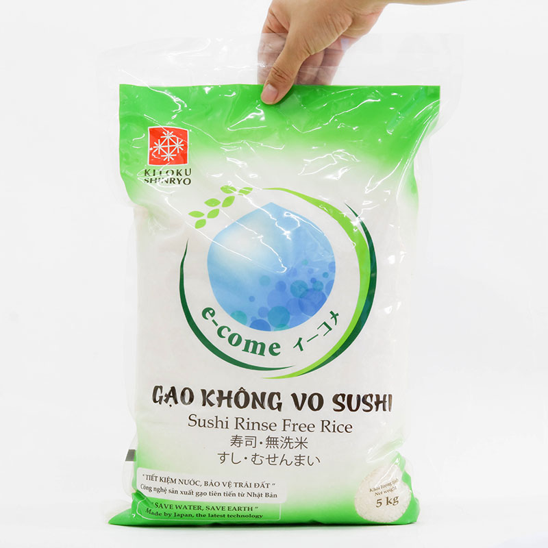 Gạo không vo Sushi 5kg thương hiệu KITOKU SHINRYO