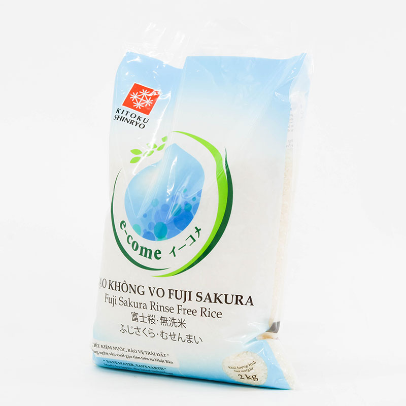 Gạo không vo Fuji Sakura 2kg thương hiệu KITOKU SHINRYO