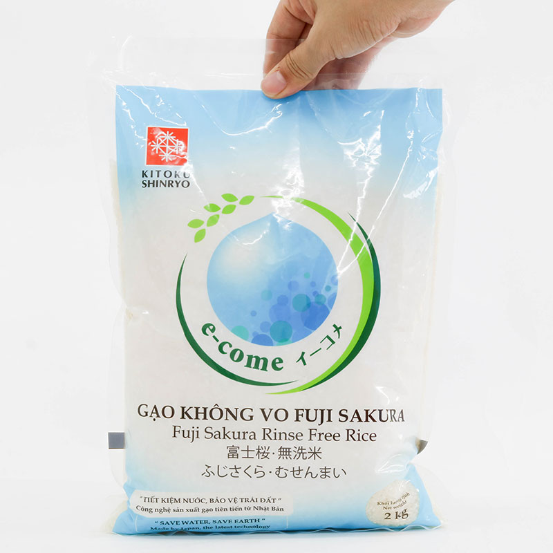 Gạo không vo Fuji Sakura 2kg thương hiệu KITOKU SHINRYO