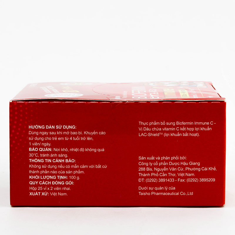 TPBS: Viên nhai Biofermin Immune C - vị dâu  (50 viên) thương hiệu 