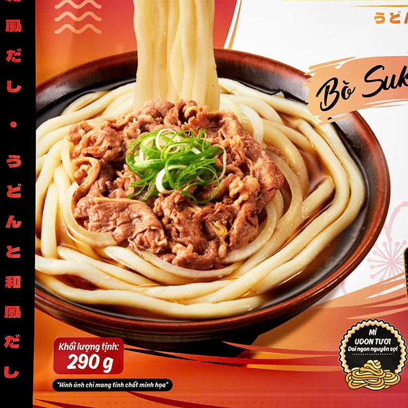 Mì Udon kèm nước dùng kiểu Nhật bò Sukiyaki 290g thương hiệu MEIWA