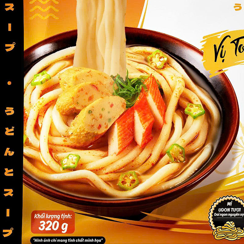 Mì Udon kèm nước dùng vị Tomyum 320g thương hiệu MEIWA