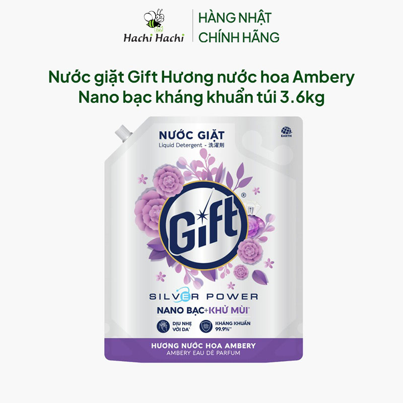 172 Nước giặt Gift Hương nước hoa Ambery túi 3.6kg thương hiệu EARTH BIO CHEMICAL
