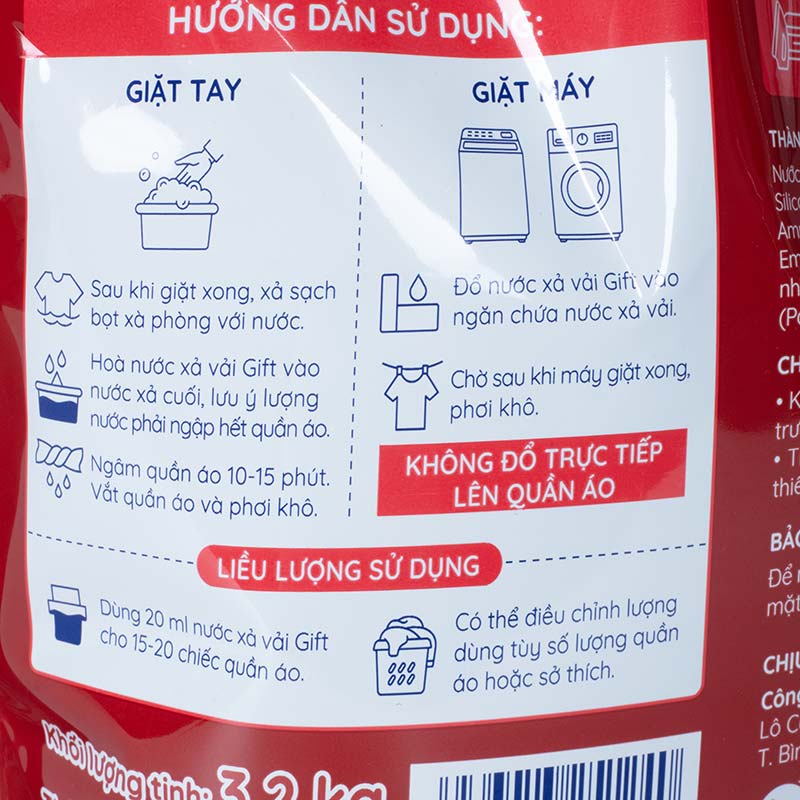 Nước xả vải Gift hương nước hoa Luxury 3.2kg thương hiệu EARTH BIO CHEMICAL