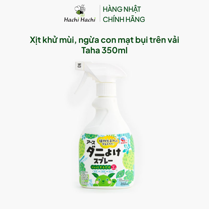 Xịt khử mùi, ngừa con mạt bụi trên vải Taha 350ml thương hiệu EARTH BIO CHEMICAL