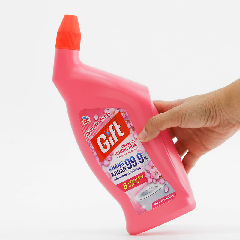Nước tẩy bồn cầu Gift siêu sạch hương hoa 600ml, kháng khuẩn 99.9% thương hiệu EARTH BIO CHEMICAL