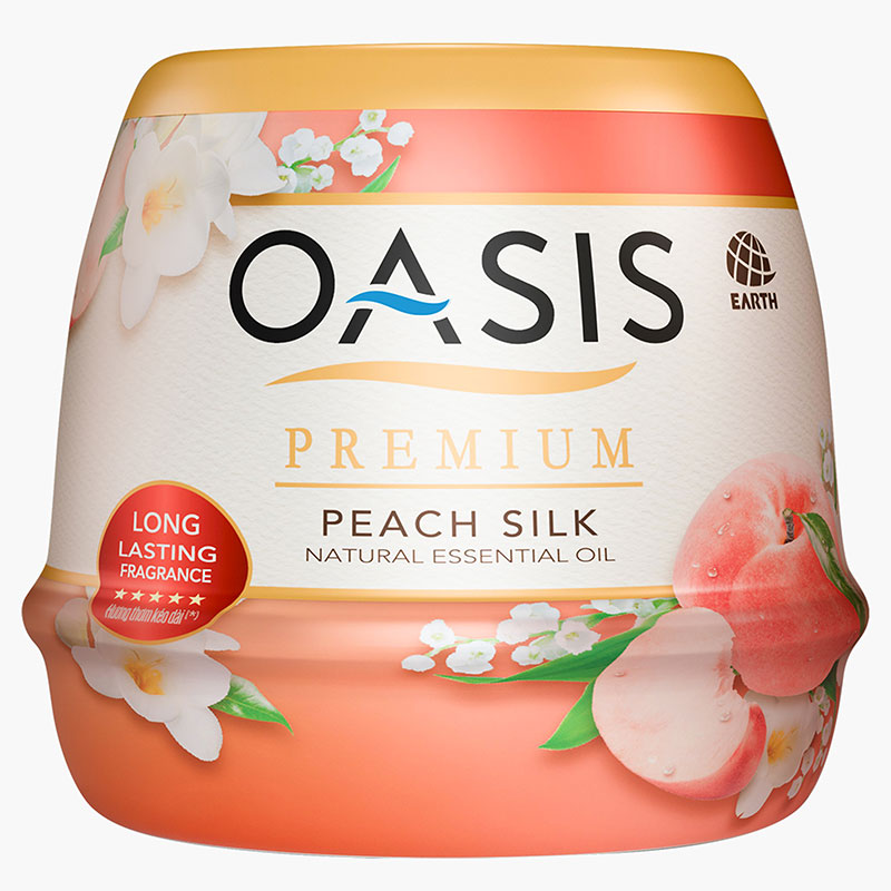 Sáp thơm cao cấp Oasis hương đào 200g thương hiệu EARTH BIO CHEMICAL