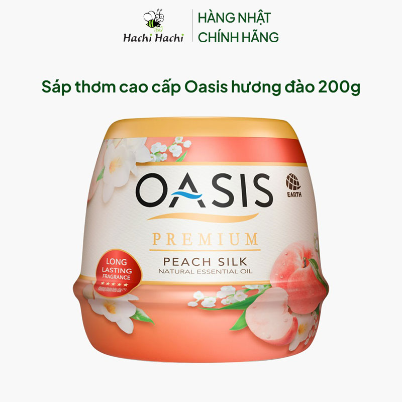 Sáp thơm cao cấp Oasis hương đào 200g thương hiệu EARTH BIO CHEMICAL