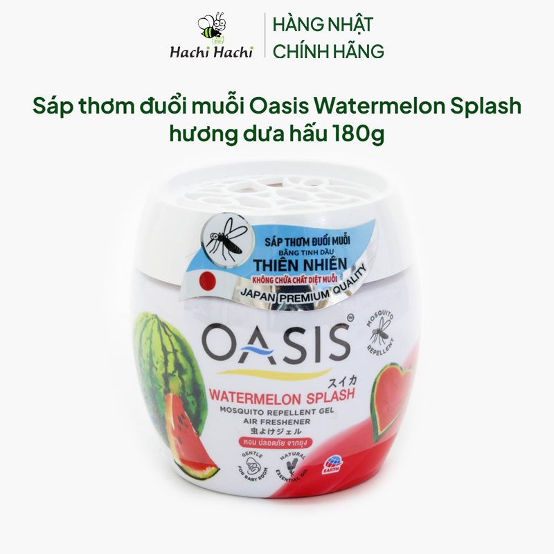 Sáp thơm đuổi muỗi Oasis Watermelon Splash hương dưa hấu 180g thương hiệu EARTH BIO CHEMICAL