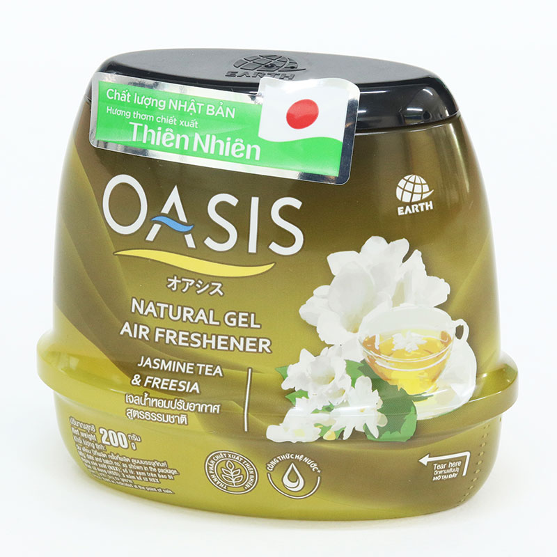Sáp thơm Oasis Natural Jasmine Tea Freesia 200g (Hoa lài) thương hiệu EARTH BIO CHEMICAL