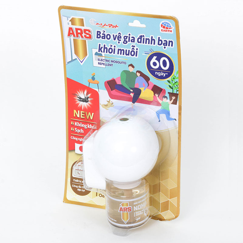 Bộ xông xua đuổi muỗi điện ARS Nomat P60 46ml bảo vệ khỏi muỗi 60 ngày thương hiệu EARTH BIO CHEMICAL