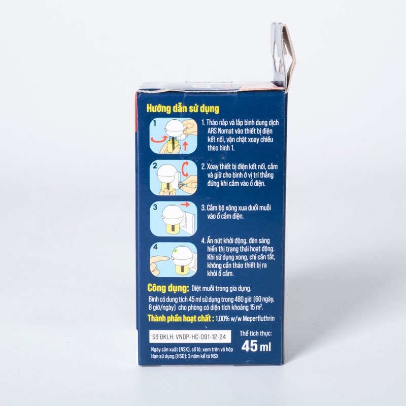 Dung dịch xông xua đuổi muỗi ARS Nomat P60 45ml, bảo vệ khỏi muỗi 60 ngày thương hiệu EARTH BIO CHEMICAL