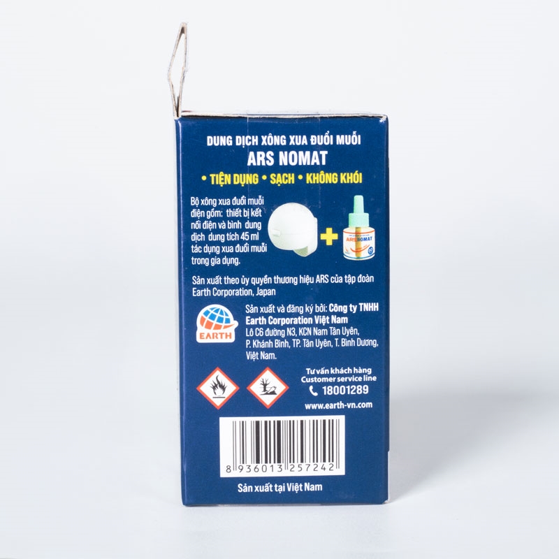Dung dịch xông xua đuổi muỗi ARS Nomat P60 45ml, bảo vệ khỏi muỗi 60 ngày thương hiệu EARTH BIO CHEMICAL