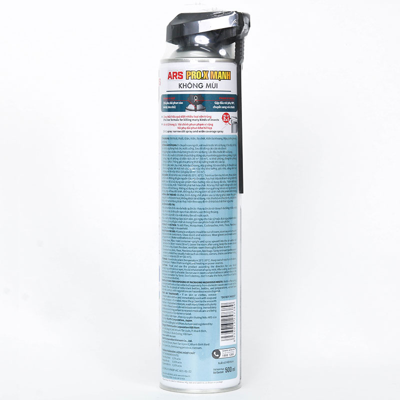 Bình xịt côn trùng Ars Pro.X Mạnh 500ml (Không mùi hương) thương hiệu EARTH BIO CHEMICAL
