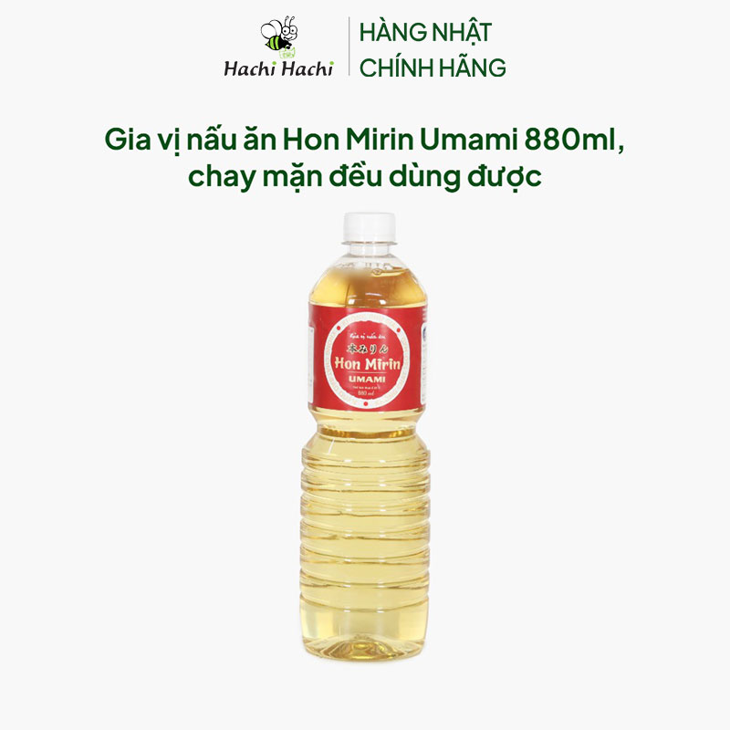 Gia vị nấu ăn Hon Mirin Umami 880ml, chay mặn đều dùng được thương hiệu 