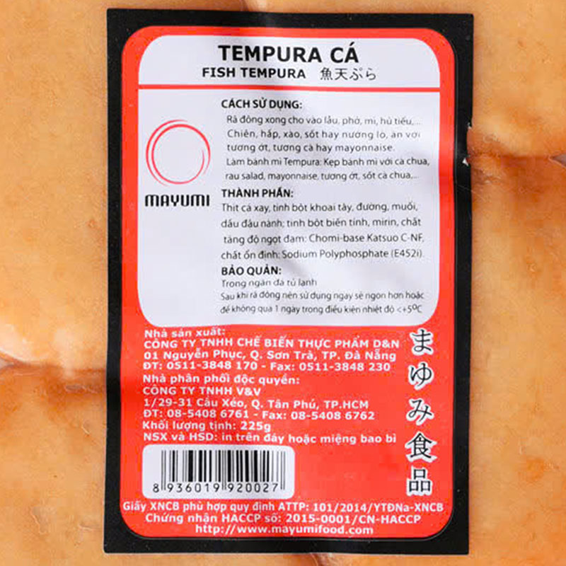 Tempura cá (225g) thương hiệu MAYUMI FOOD