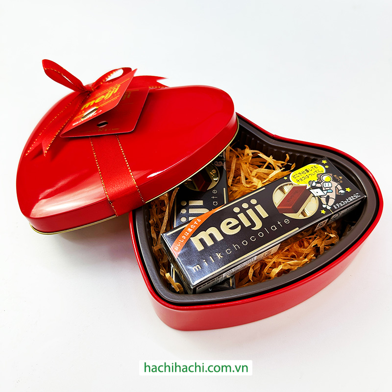 Kẹo Socola Milk Meiji hộp trái tim 82g (41g x 2 hộp) thương hiệu MEIJI