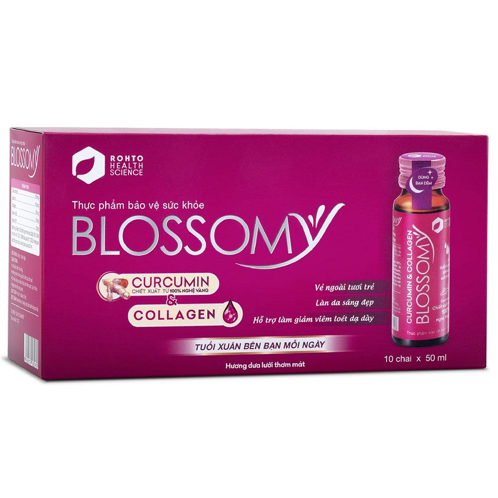 Nước uống đẹp da, cải thiện sức khỏe Blossomy  (50mlx10 chai)  thương hiệu ROHTO