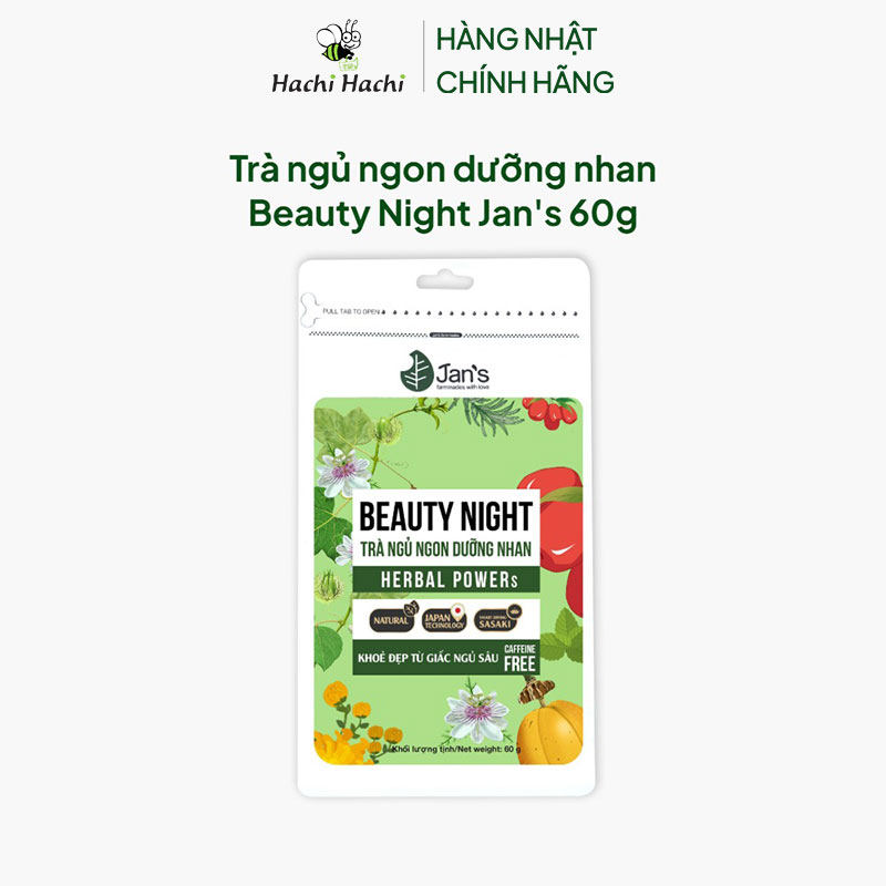 Trà ngủ ngon dưỡng nhan Beauty Night Jan's 60g thương hiệu 