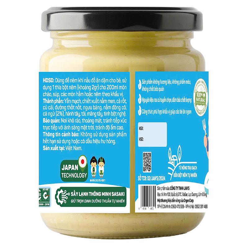 Bột nêm rau củ cá ngừ Kodomo 90g thương hiệu 
