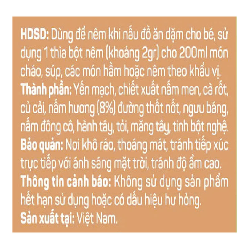 Bột nêm rau củ nấm hương Kodomo 90g thương hiệu 