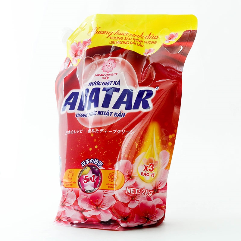 Túi nước giặt xả AVATAR Hương hoa anh đào 2kg thương hiệu 