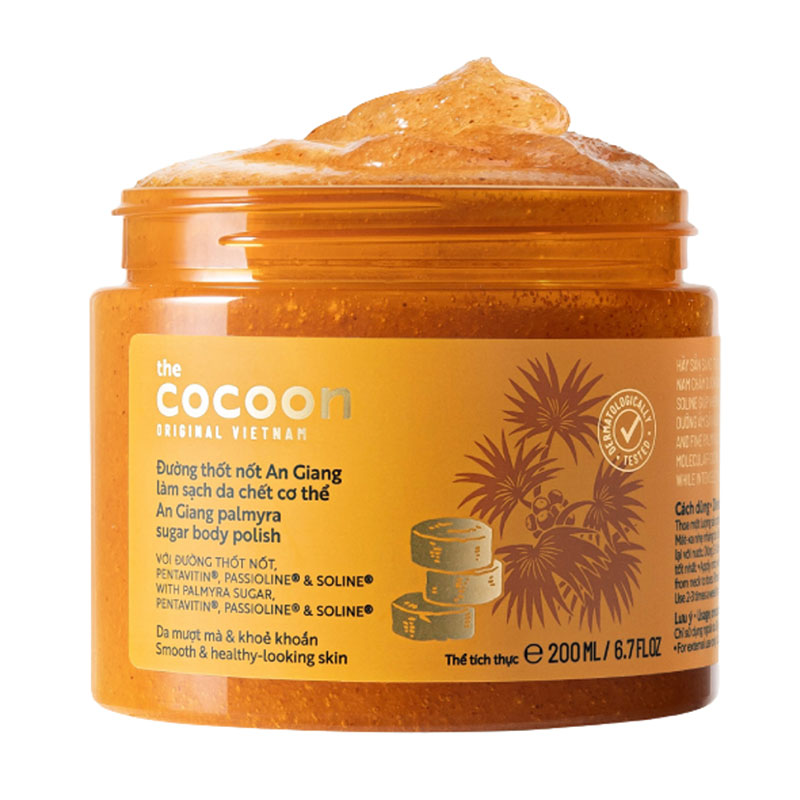 Đường thốt nốt An Giang làm sạch da chết cơ thể Cocoon 200ml thương hiệu COCOON