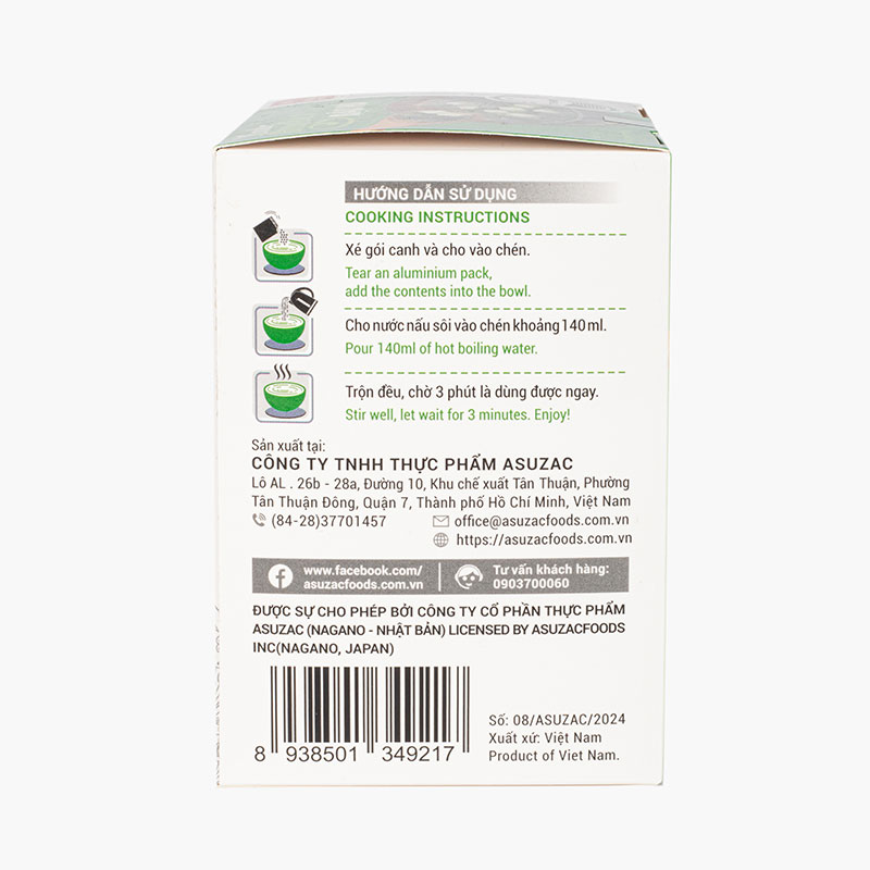 Canh rong biển đậu hũ Asuzac 40g (4gx10gói) Chay mặn đều dùng được thương hiệu ASUZAC FOODS