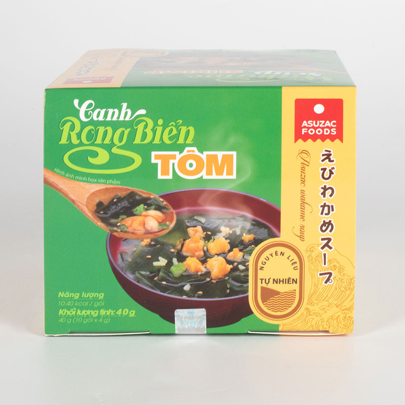 Canh rong biển tôm Asuzac 40g (4gx10gói) thương hiệu ASUZAC FOODS