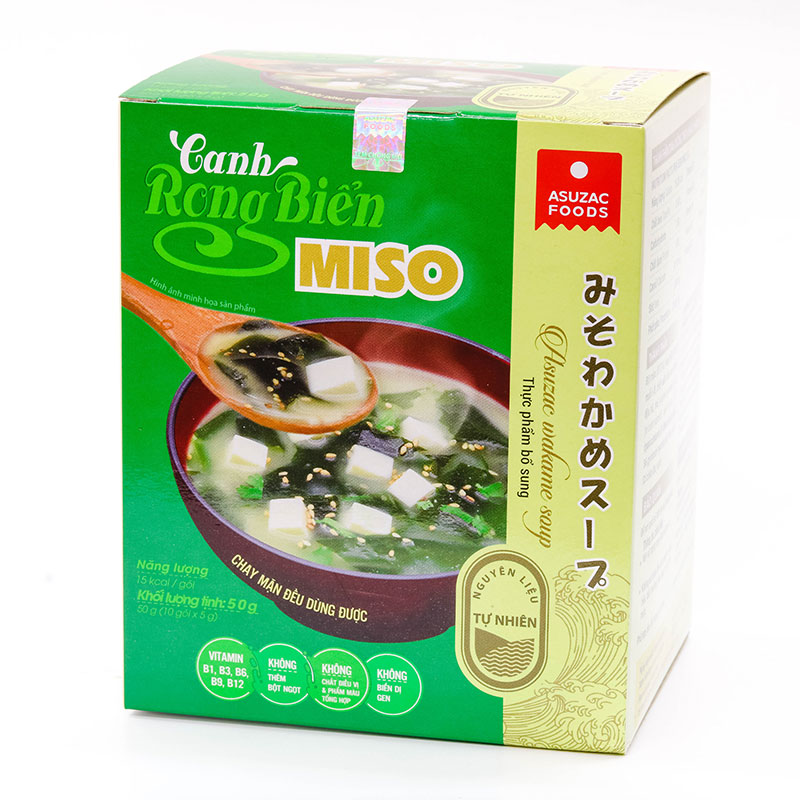 Canh rong biển miso Asuzac 50g (5gx10gói) thương hiệu ASUZAC FOODS