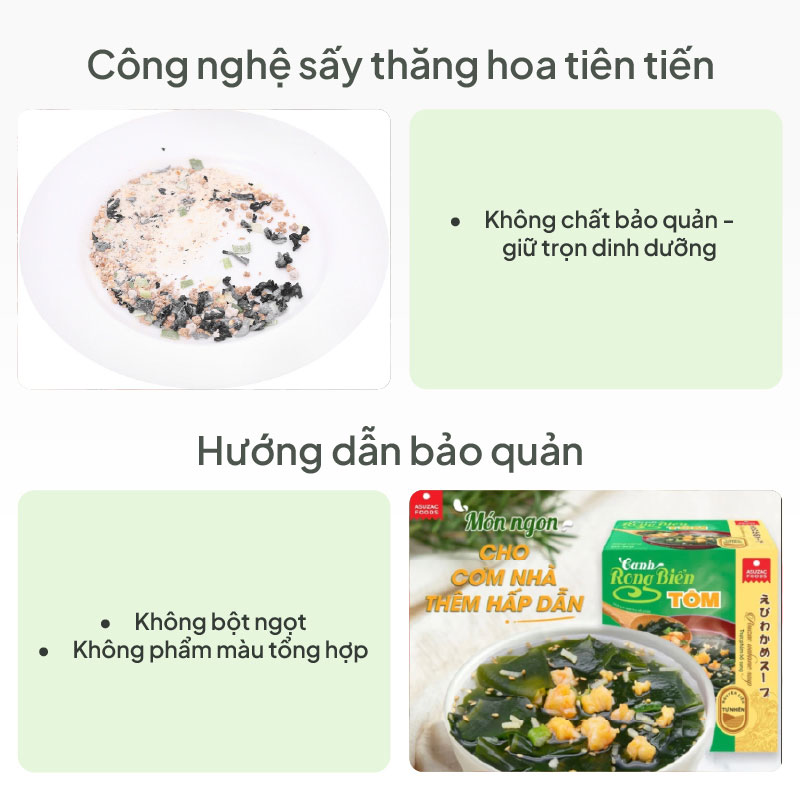 Canh rong biển ăn liền thịt bò Asuzac 40g (4gx10gói) thương hiệu ASUZAC FOODS
