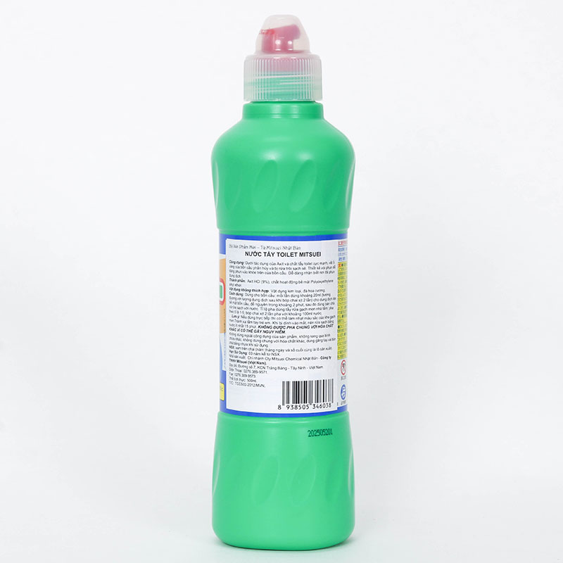Nước tẩy toilet Mitsuei 500ml, kháng khuẩn, tẩy vết ố vàng thương hiệu MITSUEI
