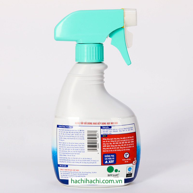 Nước tẩy đồ dùng nhà bếp dạng bọt Mitsuei  400ml thương hiệu MITSUEI