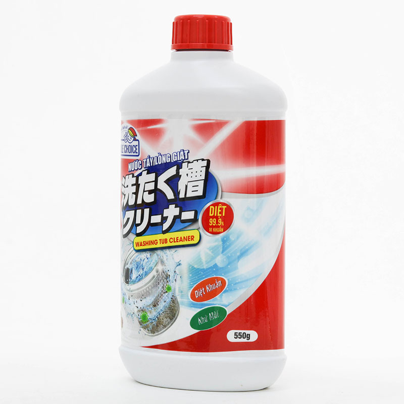 Nước tẩy lồng máy giặt Mitsuei Smile Choice 550g, diệt khuẩn 99.9%, khử mùi thương hiệu MITSUEI