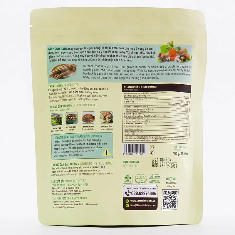 Bột nêm Ngưu Báng 450g, Không chất phụ gia, chay mặn đều dùng được thương hiệu 