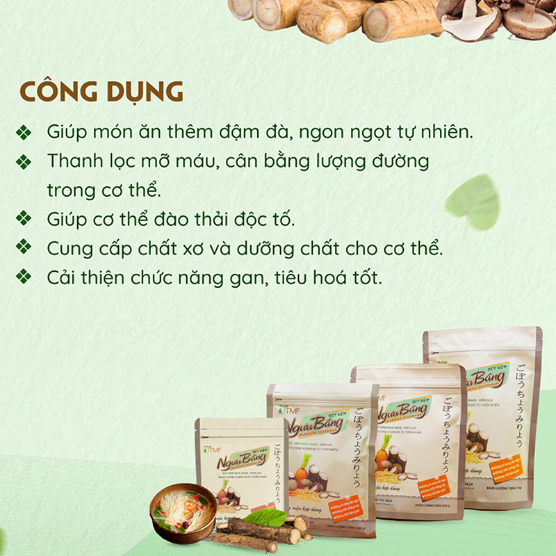 Bột nêm Ngưu Báng 200g, Không chất phụ gia, chay mặn đều dùng được thương hiệu 