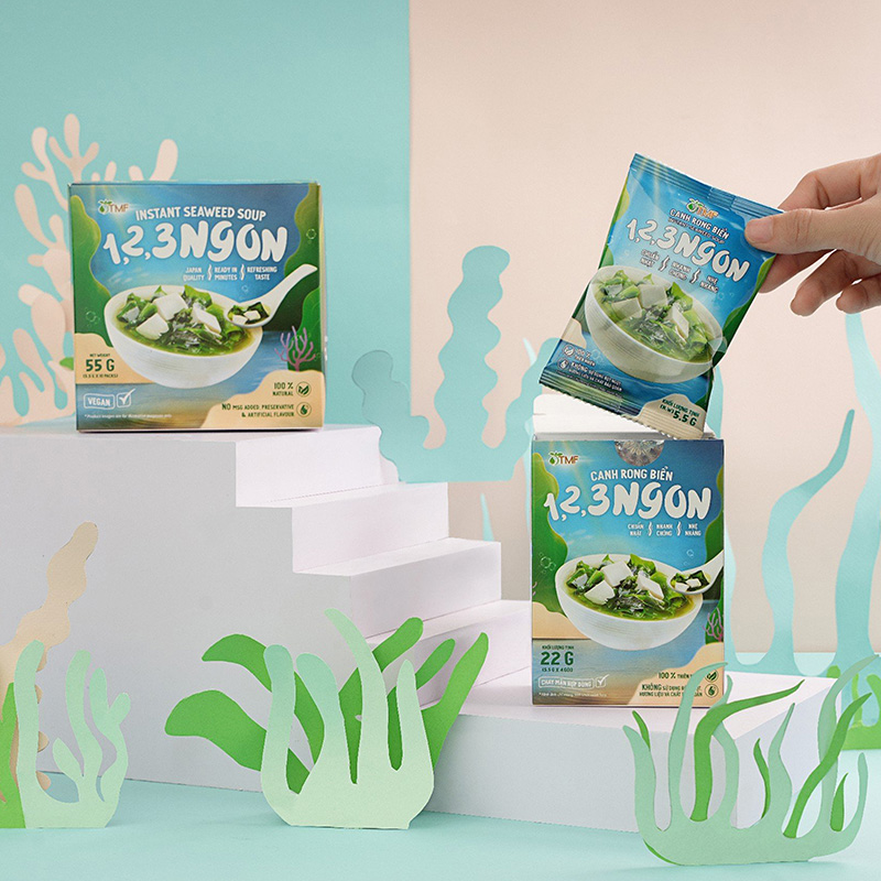 Canh rong biển 55g (5.5gx10 gói), chay mặn đều dùng được thương hiệu 