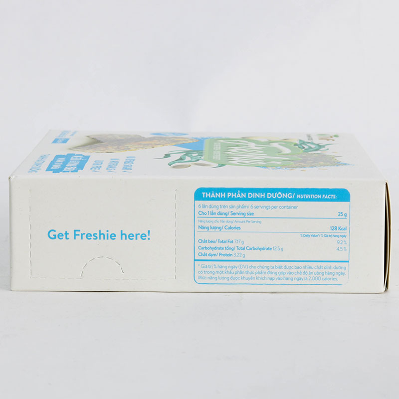 Thanh hạt dinh dưỡng Freshie vị mè đồi, rong biển 150g (6 thanh) thương hiệu TÂM MINH