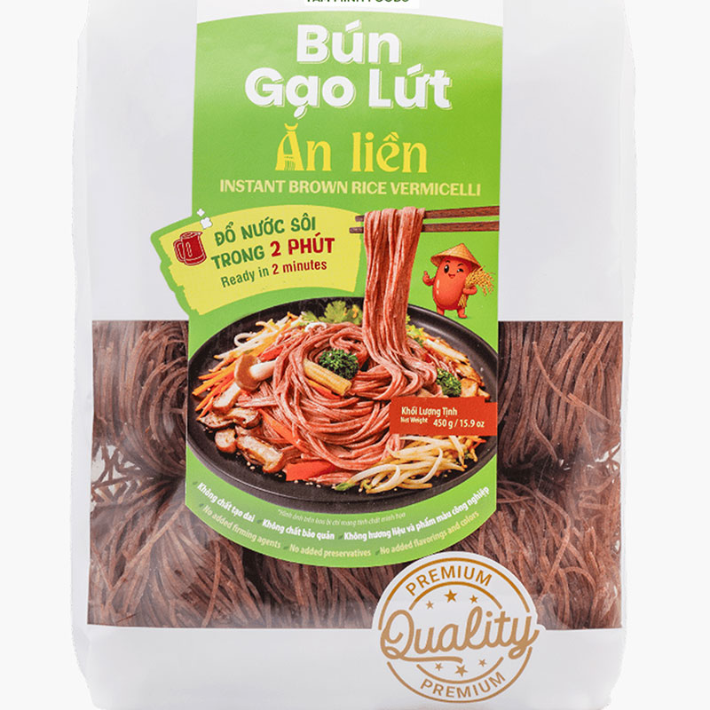 Bún gạo lứt ăn liền 450g thương hiệu TÂM MINH