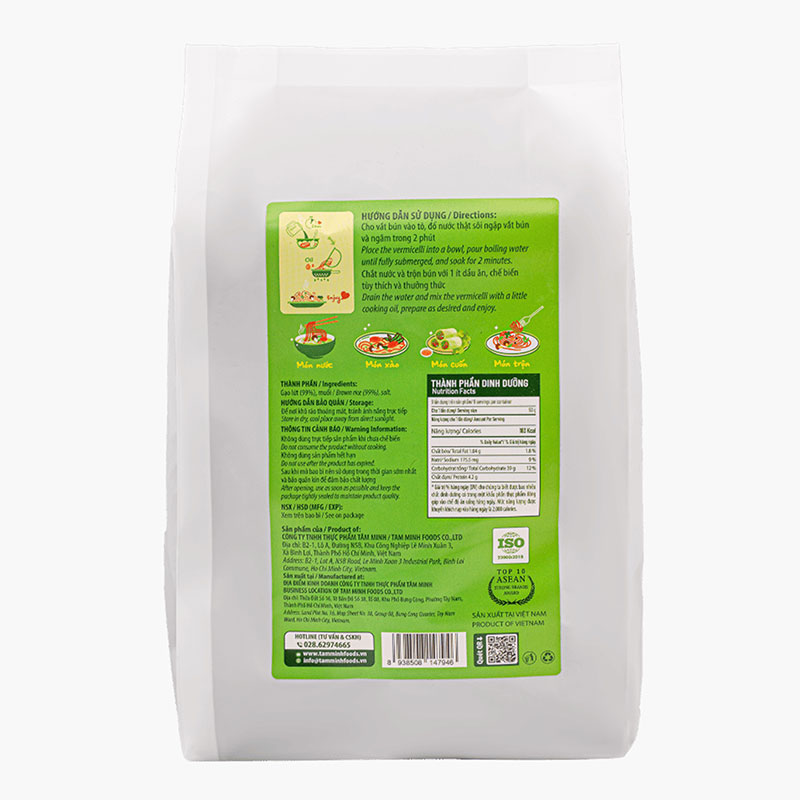 Bún gạo lứt ăn liền 450g thương hiệu TÂM MINH