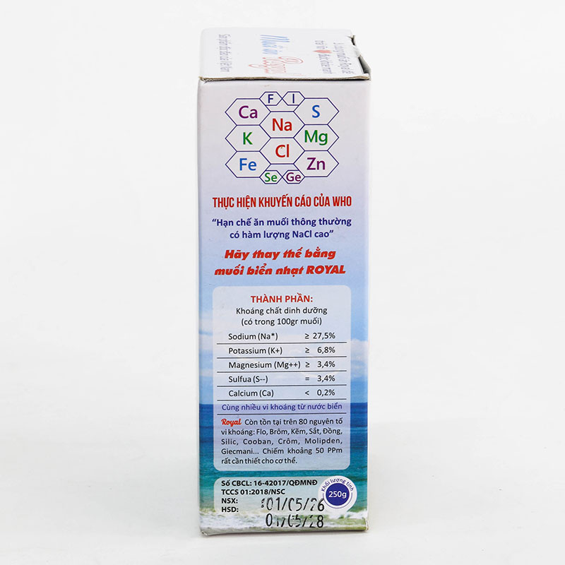 Muối biển nhạt Royal 250g thương hiệu 