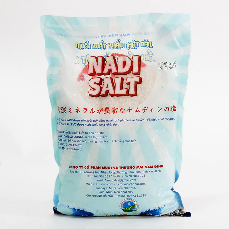 Muối xuất khẩu Nhật Bản Nadi Salt 1kg thương hiệu 