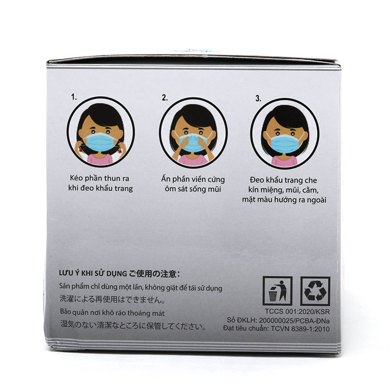 Khẩu trang y tế Kim Sora 4 lớp than hoạt tính (50 cái) thương hiệu 