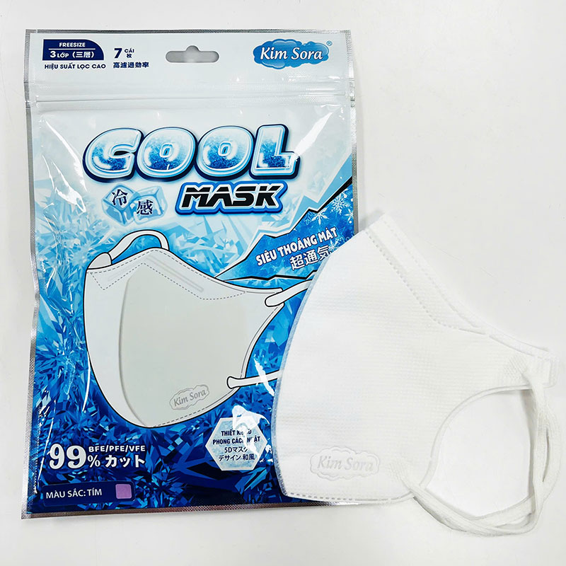 Khẩu trang y tế Kim Sora 5D siêu thoáng mát chống bụi, virus 3 lớp 7 cái (Nhiều mẫu)-Giao mẫu ngẫu nhiên thương hiệu 
